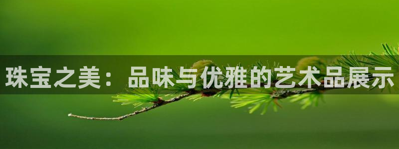 新宝5测速登陆：珠宝之美：品味与优雅的艺术品展示