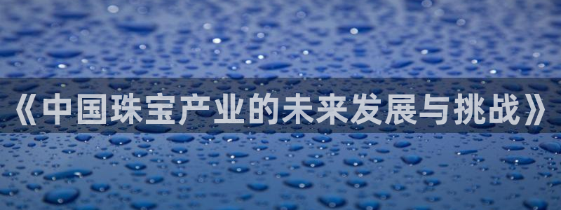 新宝5手机平台登陆：《中国珠宝产业的未来发展与挑战》