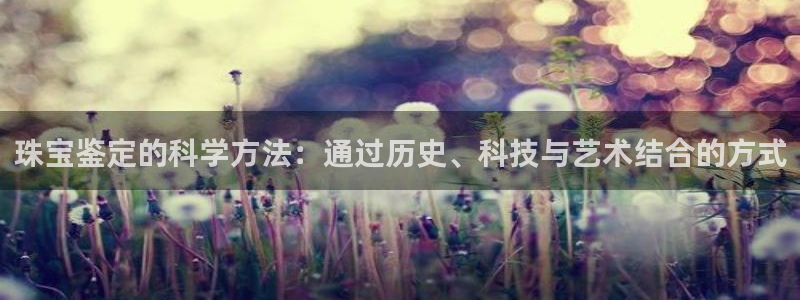 新宝集团新宝5：珠宝鉴定的科学方法：通过历史、科技与艺术结合的方式